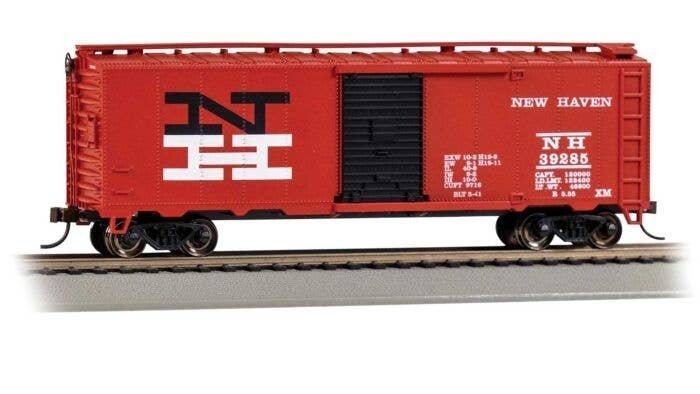 Pullman-Standard PS-1 40′ Steel Boxcar - Ready to Run - Silver Series(R) -- New Haven 39285 , HO, Bachmann Industries 16015