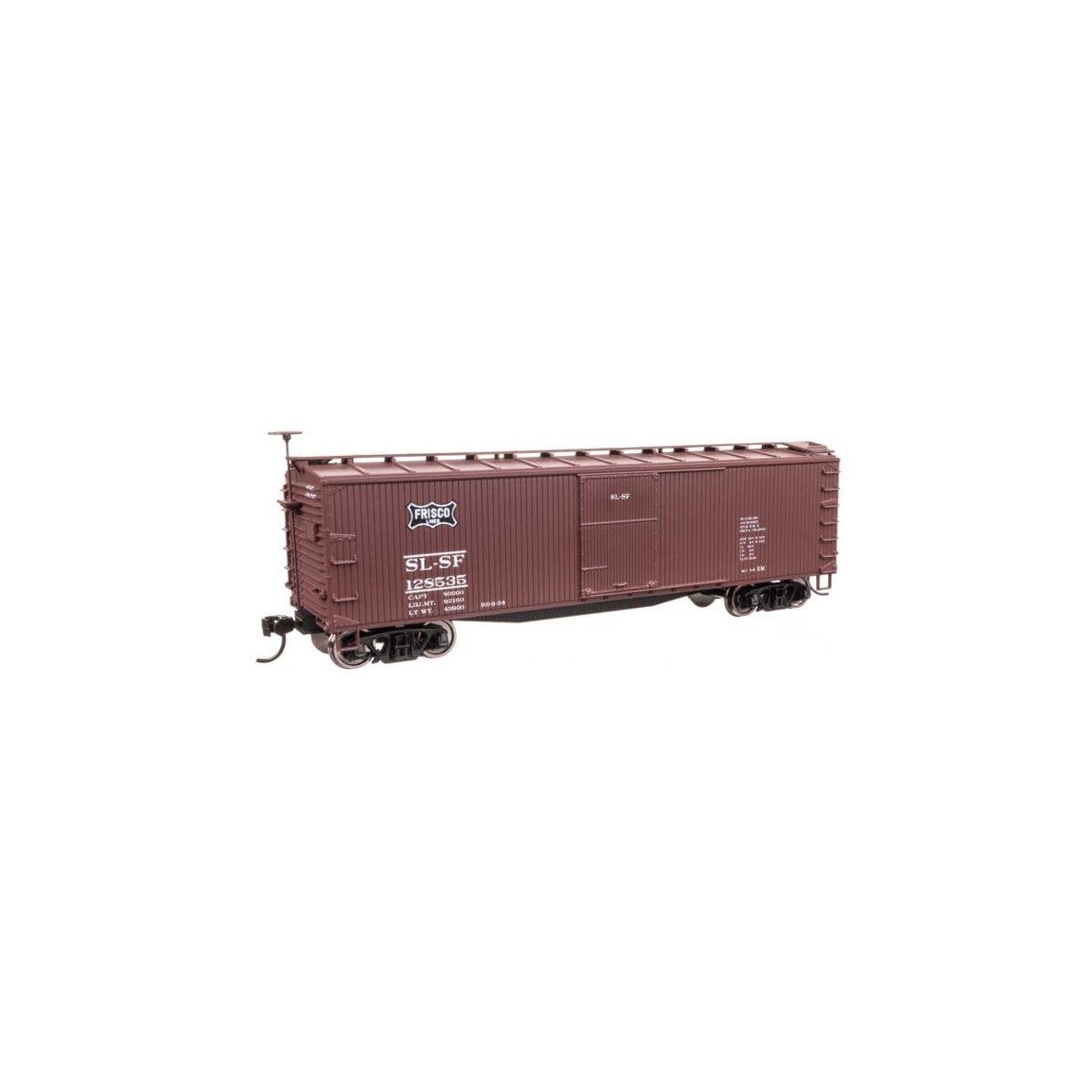 40′ Double Sheathed Wood Boxcar - Ready to Run -- St. Louis-San Francisco 128535 (Frisco), HO, WalthersMainline 40202