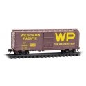 40′ Single-Door Boxcar - Ready to Run -- Western Pacific 22023 (Boxcar Red, yellow, Block Wes, N, Micro Trains Line 2000517
