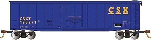 50′ Plug-Door Boxcar - Ready to Run - Silver Series(R) -- CSX 198271 (blue, yellow), HO, Bachmann Industries 18019