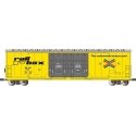 Evans 53Õ Double-Plug-Door Boxcar - Ready to Run -- Railbox 32135 (yellow, black), G, Bachmann Industries 93573