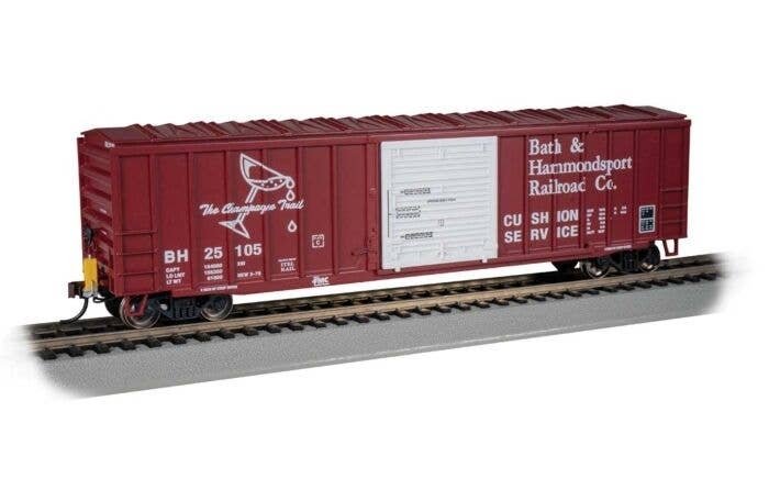 ACF 50`6` Outside-Braced Boxcar - Flashing Rear End Device - Ready to Run -- Bath & Hammonds, HO, Bachmann Industries 14910