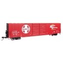 60′ Pullman-Standard Double Door Auto Parts Boxcar - Ready to Run -- Santa Fe 600136, HO, WalthersMainline 3401
