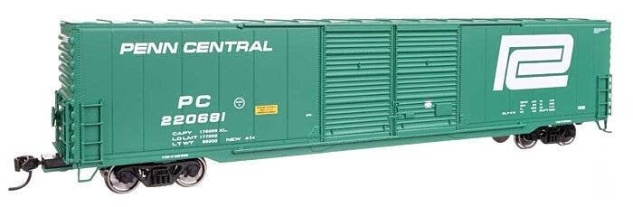 60′ Pullman-Standard Double Door Auto Parts Boxcar - Ready to Run -- Penn Central 220681, HO, WalthersMainline 3412