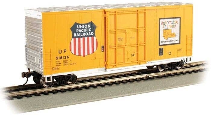 40′ Steel Hi-Cube, Sliding-Door Boxcar - Ready-to-Run -- Union Pacific 518126 (Armour Yellow, HO, Bachmann Industries 18205