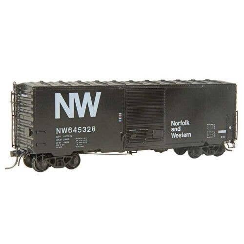 Pullman-Standard PS-1 40` Boxcar w/8` Door - Ready to Run -- Norfolk & Western 645328 (bla, HO, Kadee Quality Products 5328