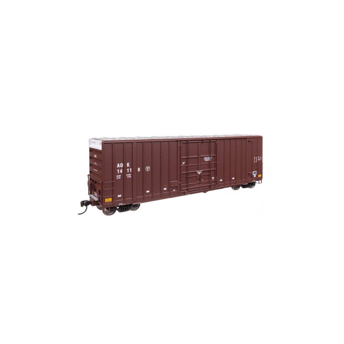 50′ Gunderson Hi-Cube Paper Service Boxcar - Ready to Run -- Arkansas-Oklahoma 14118, HO, WalthersProto 101711