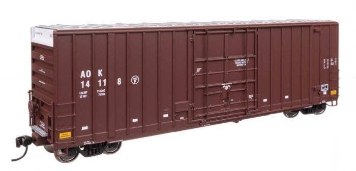 50′ Gunderson Hi-Cube Paper Service Boxcar - Ready to Run -- Arkansas-Oklahoma 14118, HO, WalthersProto 101711