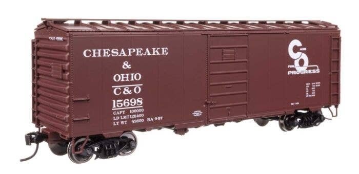 40′ PS-1 Boxcar - Ready to Run -- Chesapeake & Ohio 15698, HO, WalthersMainline 45504