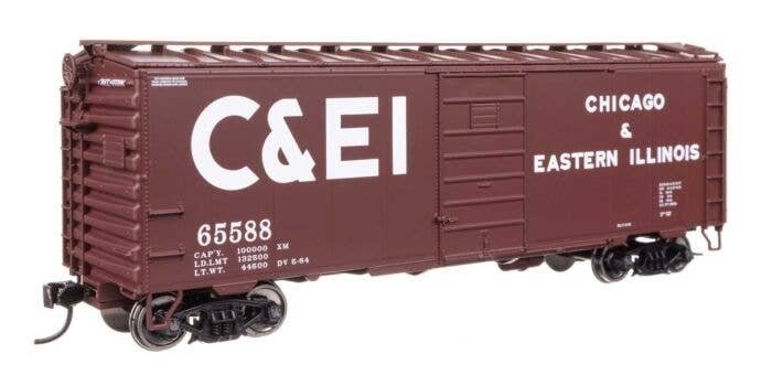 40′ PS-1 Boxcar - Ready to Run -- Chicago & Eastern Illinois(TM) 65588, HO, WalthersMainline 45506