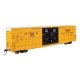 60′ High Cube Plate F Horizontal Post Boxcar - Ready to Run -- TTX TBOX 630053 (yellow, black, H, HO, WalthersMainline 3117