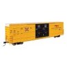 60′ High Cube Plate F Horizontal Post Boxcar - Ready to Run -- TTX TBOX 630053 (yellow, black, H, HO, WalthersMainline 3117