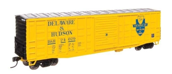 50′ Waffle Side Boxcar - Ready To Run -- Delaware & Hudson 24029 (Pullman-Standard Door), HO, WalthersMainline 46707