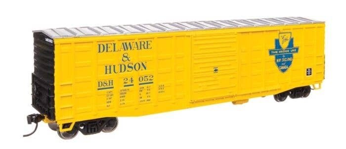 50′ Waffle Side Boxcar - Ready To Run -- Delaware & Hudson 24052 (Pullman-Standard Door), HO, WalthersMainline 46709