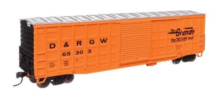 50′ Waffle Side Boxcar - Ready To Run -- Denver & Rio Grande Western (TM) 65303 (Youngstown Doo, HO, WalthersMainline 46711