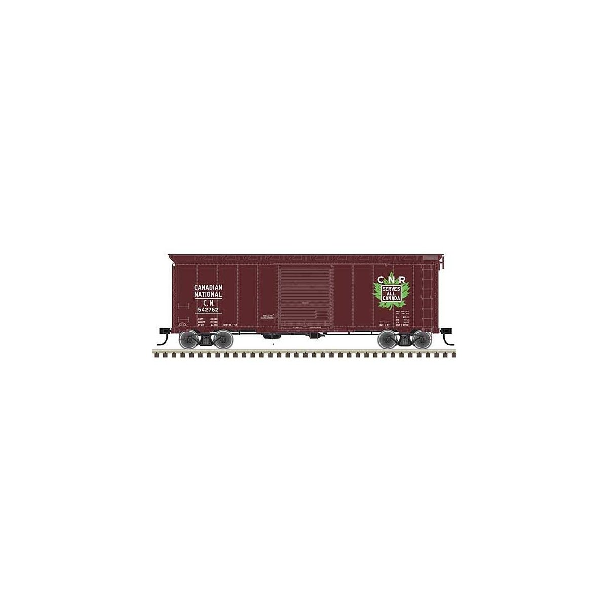 40` Postwar Boxcar with 8` Door - Ready to Run - Master(R) -- Canadian National 5433, HO, Atlas Model Railroad Co. 20006832