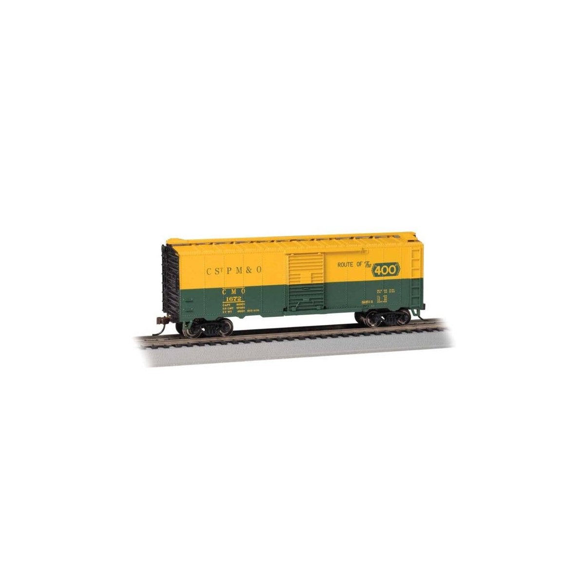Pullman-Standard PS-1 40′ Steel Boxcar - Ready to Run - Silver Series(R) -- Chicago, St. Pau, HO, Bachmann Industries 16023