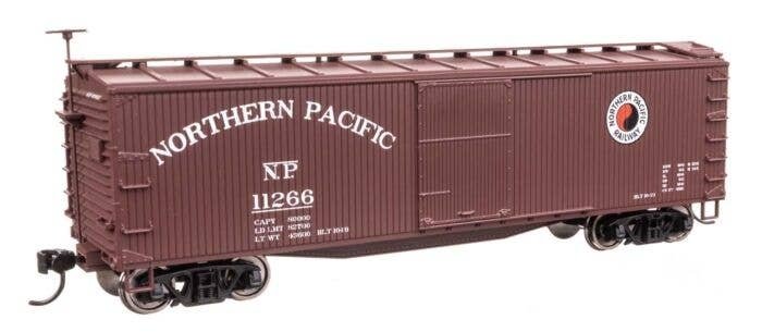 40′ Double Sheathed Wood Boxcar - Ready to Run -- Northern Pacific 11266, HO, WalthersMainline 40185