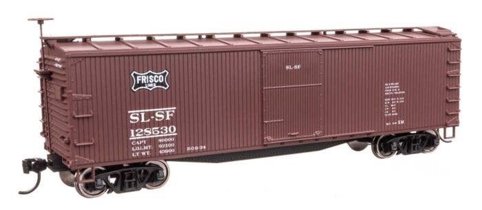 40′ Double Sheathed Wood Boxcar - Ready to Run -- St. Louis-San Francisco 128530 (Frisco), HO, WalthersMainline 40201