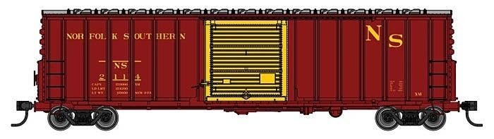 50′ ACF Exterior Post Dreadnaught End Plate B Boxcar - Ready to Run -- Norfolk Southern 2114, HO, WalthersMainline 46045