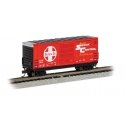 40′ Hi-Cube Boxcar - Ready to Run -- Atchsion, Topeka & Santa Fe 14044 (red, black, white Lar, N, Bachmann Industries 18251