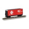 40′ Hi-Cube Boxcar - Ready to Run -- Atchsion, Topeka & Santa Fe 14044 (red, black, white Lar, N, Bachmann Industries 18251