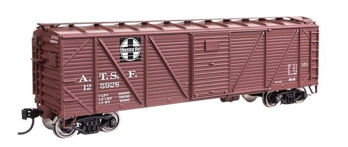 40′ ARA Single Sheathed Boxcar with Dreadnaught Ends - Ready to Run -- Santa Fe 125928, HO, WalthersMainline 40352