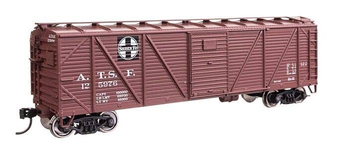 40′ ARA Single Sheathed Boxcar with Dreadnaught Ends - Ready to Run -- Santa Fe 125976, HO, WalthersMainline 40354