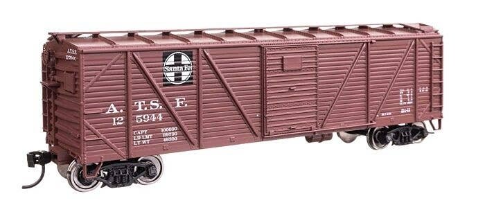40′ ARA Single Sheathed Boxcar with Dreadnaught Ends - Ready to Run -- Santa Fe 125944, HO, WalthersMainline 40353