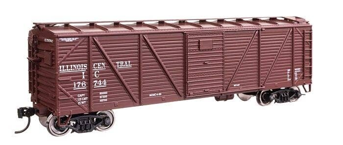 40′ ARA Single Sheathed Boxcar with Dreadnaught Ends - Ready to Run -- Illinois Central 176744, HO, WalthersMainline 40364