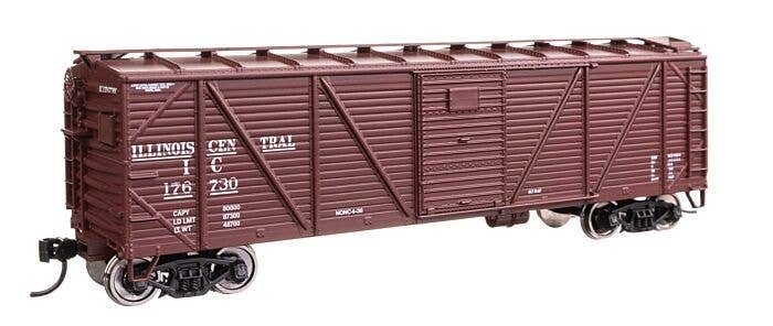 40′ ARA Single Sheathed Boxcar with Dreadnaught Ends - Ready to Run -- Illinois Central 176730, HO, WalthersMainline 40363