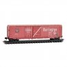 50′ Plug & Sliding Door Boxcar No Roofwalk - Ready to Run -- Chicago, Burlington & Quincy 500, N, Micro Trains Line 7600180