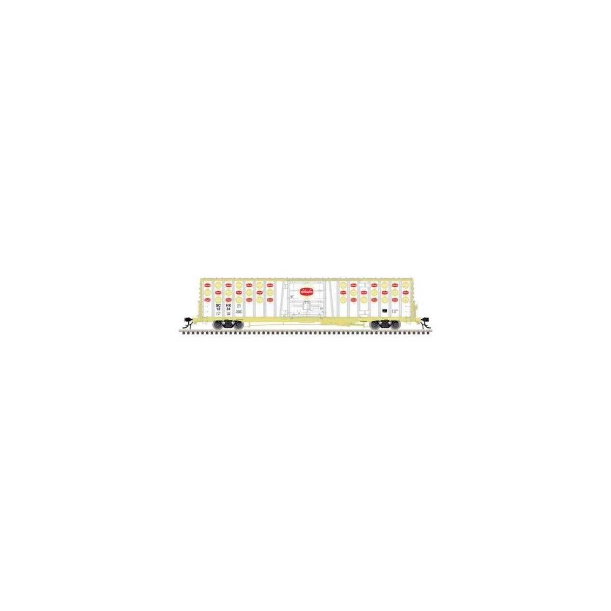 Class BX-177 62′ Beer Boxcar - Ready to Run -- Schaefer 5067 (white, red, gold), N, Atlas Model Railroad Co. 50006528