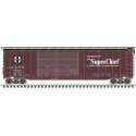 Postwar 50′ Double-Door Boxcar - Ready to Run - Master(R) -- Santa Fe 8593 (Boxcar R, HO, Atlas Model Railroad Co. 20006592