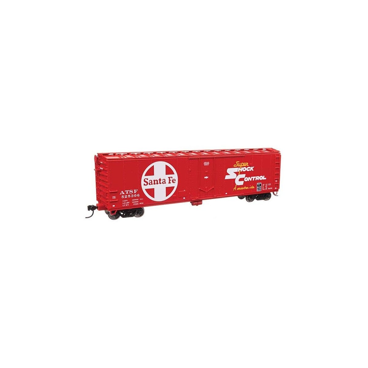 50′ PC&F Insulated Boxcar - Ready to Run -- Santa Fe 525306, HO, WalthersMainline 2845