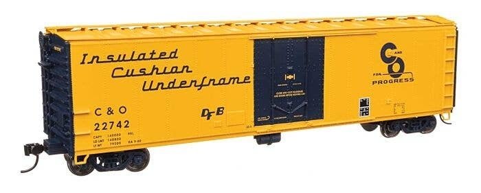 50′ PC&F Insulated Boxcar - Ready to Run -- Chesapeake & Ohio 22742, HO, WalthersMainline 2854