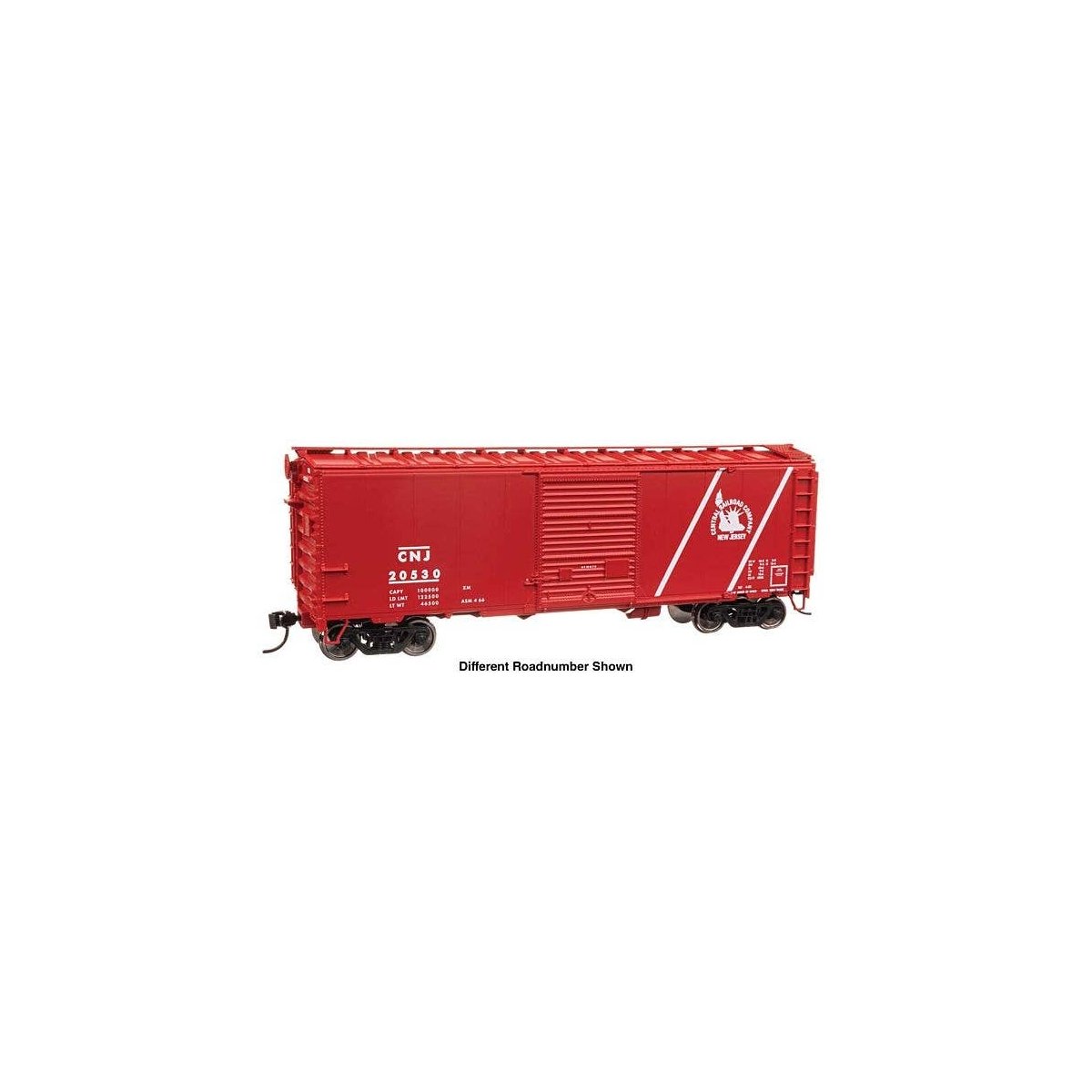 40` ACF Welded Boxcar w/8` Youngstown Door - Ready to Run -- Central of New Jersey 20857, HO, WalthersMainline 45206