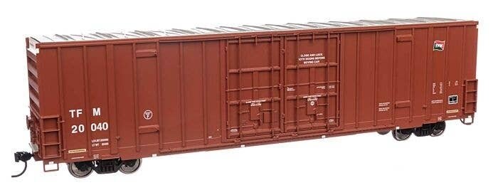 60′ High Cube Plate F Boxcar - Ready to Run -- Transportacion Ferroviaria Mexicana 20040, HO, WalthersMainline 3035