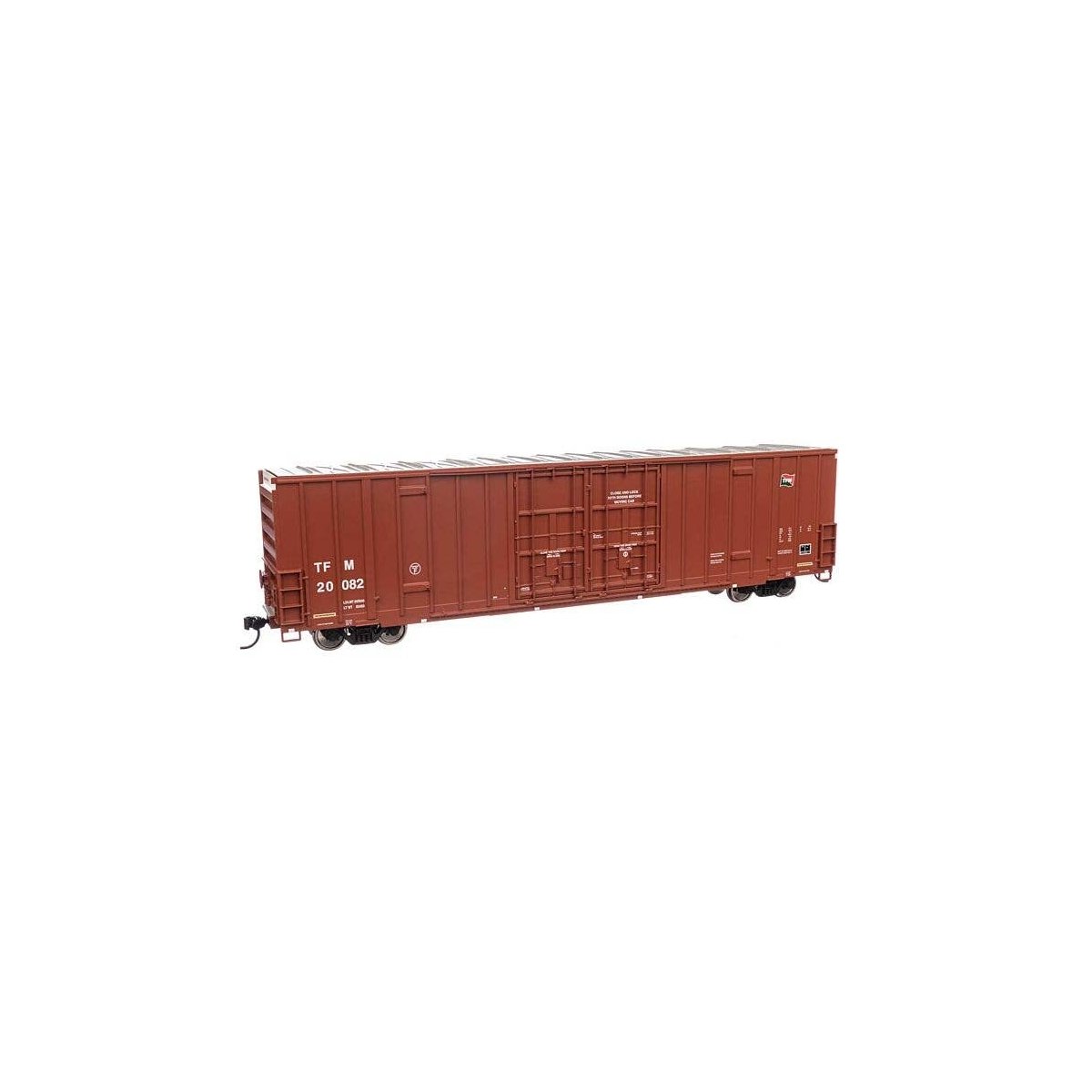 60′ High Cube Plate F Boxcar - Ready to Run -- Transportacion Ferroviaria Mexicana 20082, HO, WalthersMainline 3037
