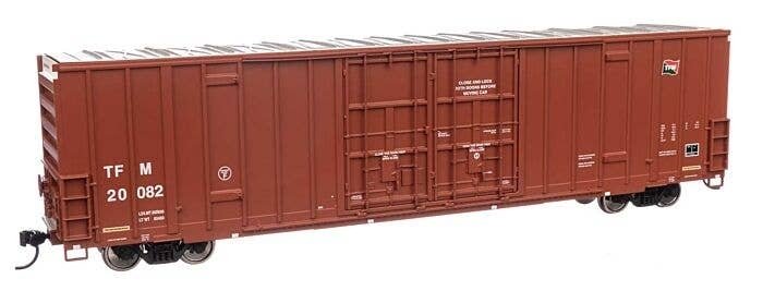 60′ High Cube Plate F Boxcar - Ready to Run -- Transportacion Ferroviaria Mexicana 20082, HO, WalthersMainline 3037