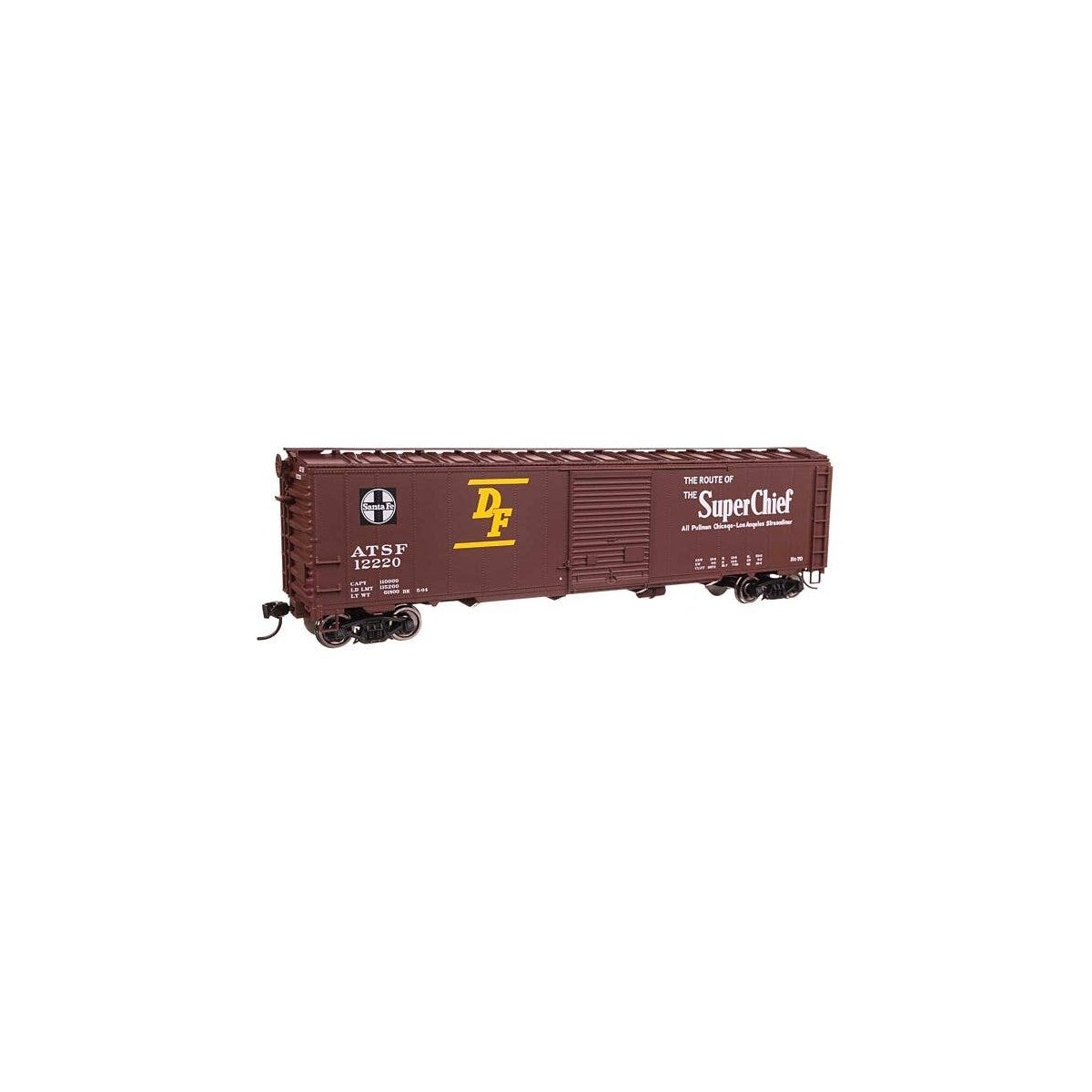50` AAR Single Door Boxcar - Ready to Run -- Atchison, Topeka & Santa Fe 12220 (`The Route of t, HO, WalthersMainline 46501