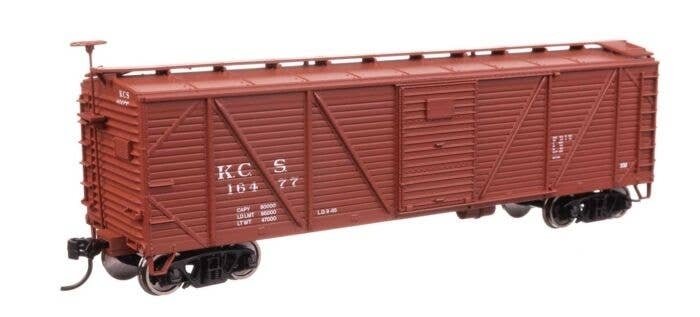 40′ ARA Single Sheathed Boxcar - Ready to Run -- Kansas City Southern 16477, HO, WalthersMainline 40719