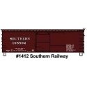 36′ Double-Sheathed Wood Boxcar w/Steel Roof, Ends, Straight Underframe - Ki -- Southern Railway 165, HO, Accurail Inc 1412