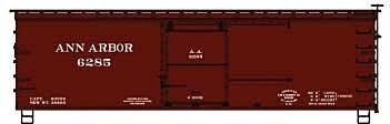 36′ Double-Sheathed Wood Boxcar w/Steel Roof, Wood Ends, Fishbelly - Kit -- Ann Arbor 6285 (Boxcar R, HO, Accurail Inc 1710