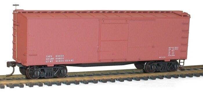 36′ Double-Sheathed Wood Boxcar w/Steel Roof, Wood Ends, Fishbelly - Kit -- Data Only (Boxcar Red, 1, HO, Accurail Inc 1797
