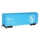 AAR 40′ Double-Door Boxcar - Kit -- Great Northern 3267 (Big Sky Blue, white Large Silhouette Rocky , HO, Accurail Inc 3634