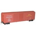 AAR 50′ Riveted-Side Double-Door Boxcar - Kit -- Union Pacific 455842 (Boxcar Red, Auto Service, yel, HO, Accurail Inc 5234