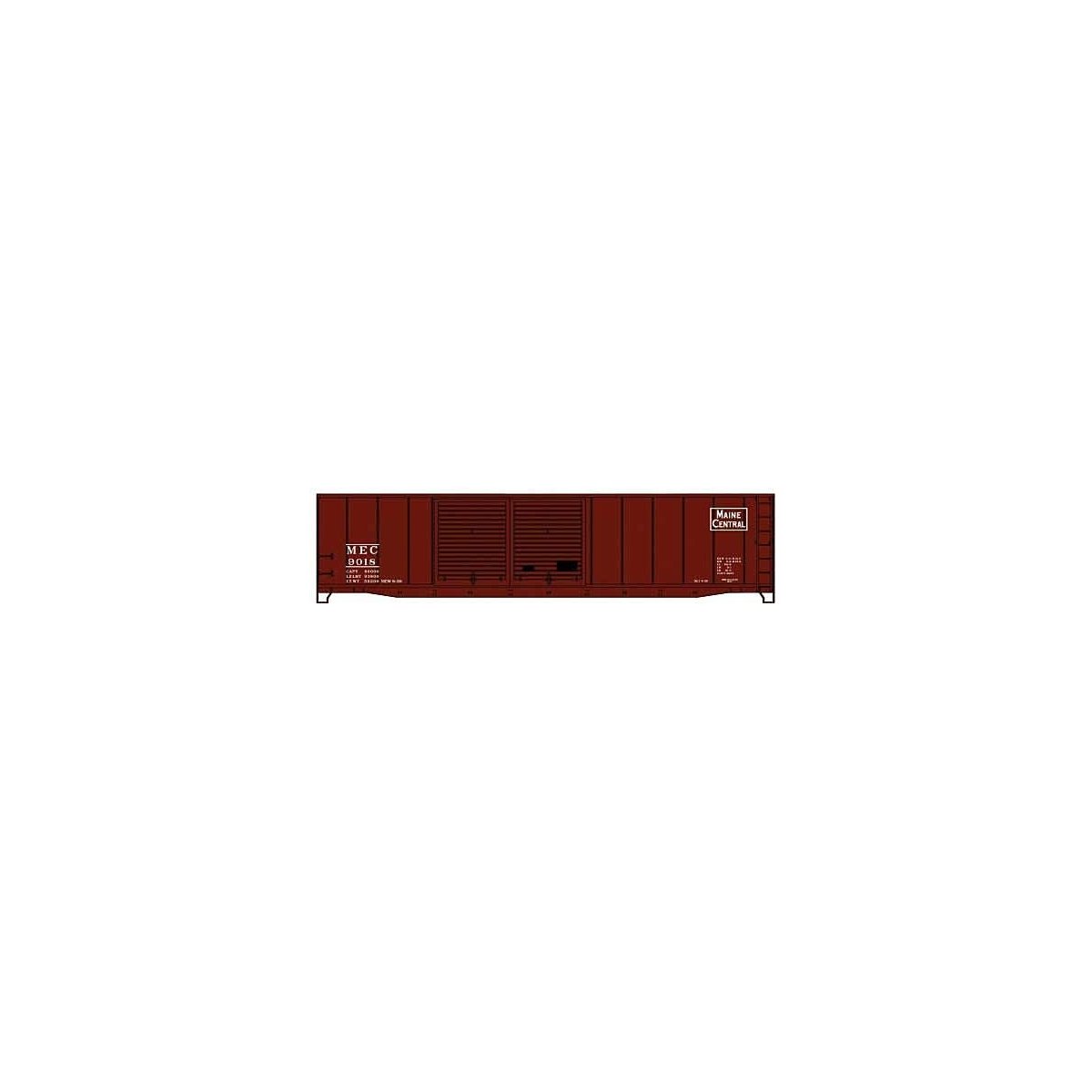 AAR 50′ Riveted-Side Double-Door Boxcar - Kit -- Maine Central 9018 (Boxcar Red, Rectangular Logo), HO, Accurail Inc 5243