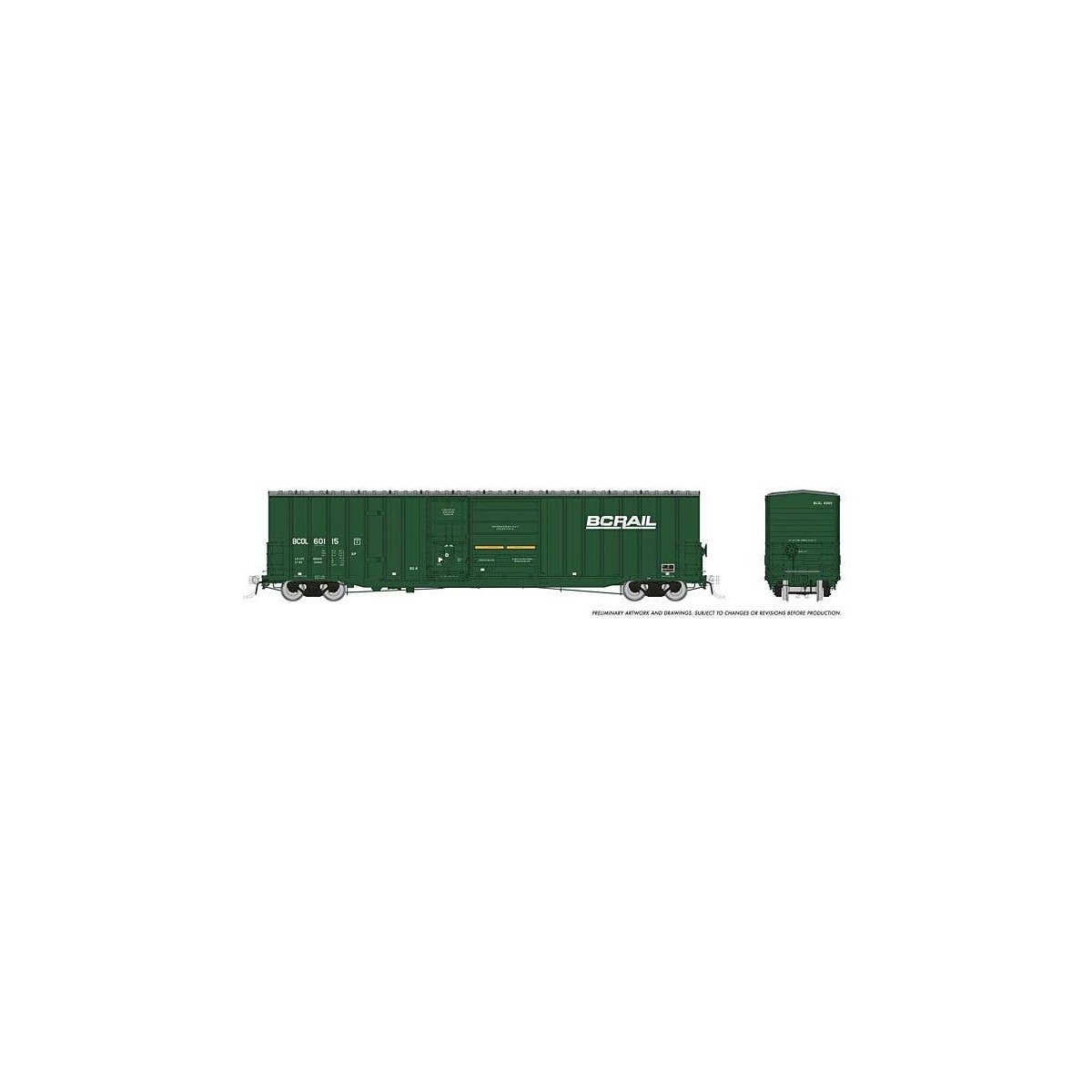 Trenton Works 6637 Cubic Foot Combination-Door Boxcar - Ready to Run -- BC Rail Random from , HO, Rapido Trains Inc 191002A