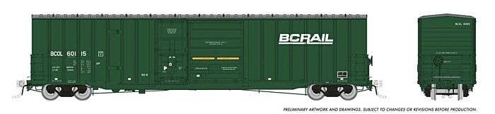 Trenton Works 6637 Cubic Foot Combination-Door Boxcar - Ready to Run -- BC Rail Random from , HO, Rapido Trains Inc 191002A